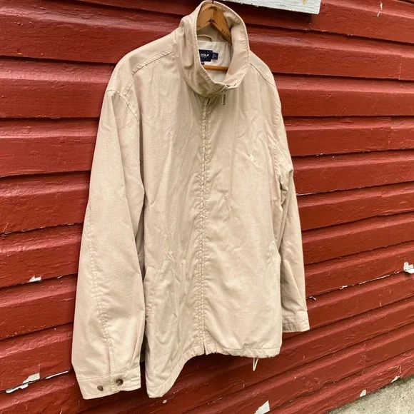 Ralph Lauren POLO Golf Vintage Tan & Cream Houndstooth Cotton Jacket Mens Size L - Picture 12 of 14